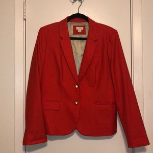 Orange J. Crew Schoolboy Blazer